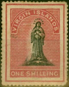 Virgin Islands 1868 1s Black & Rose-Carmine SG21b Fine MM