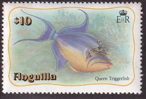 1982 Anguilla $10 issue Queen Tiggerfish MNH Sc# 479 CV: $18.00