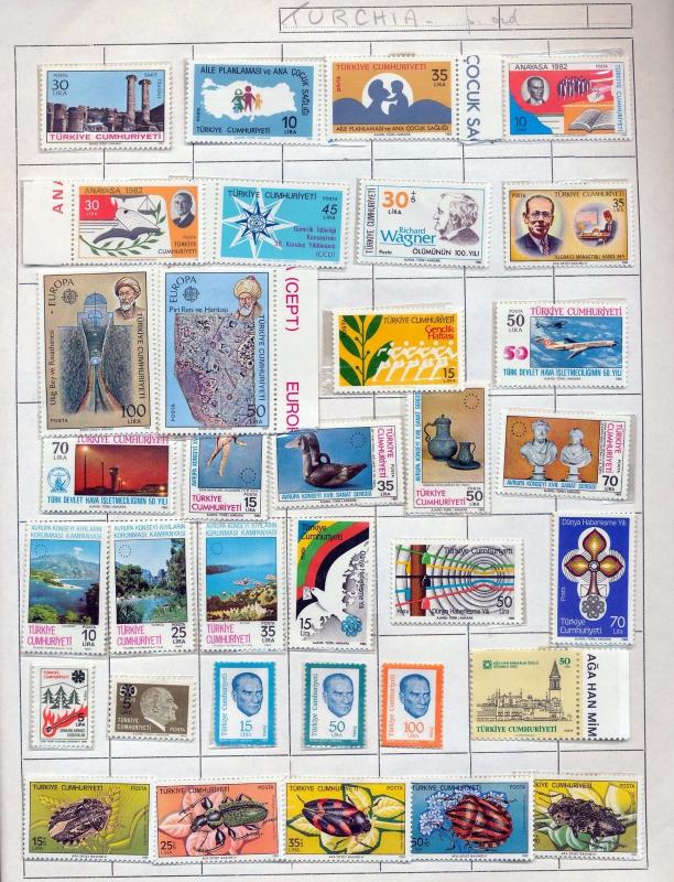 TURKEY 1980s Mainly MNH Insects Music  Collection 90+Items (Lo 574