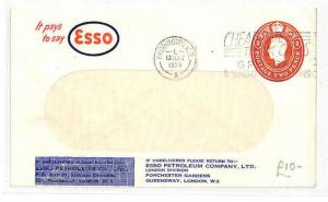 DD135 1959 GB KGVI ADVERT POSTAL STATIONERY *Esso* PETROLEUM {samwells-covers}