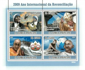 Sao Tome 2009 - International Year of Reconciliation - Sheet of 4 - MNH