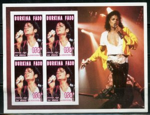 BURKINA FASO MICHAEL JACKSON  IMPERF SHEET  MINT NH 