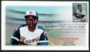 #5908 (73c) Hank Aaron - FDC - Wally Jr Cachet - Killbar Postmark