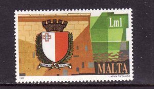 Malta-Sc#736-unused NH set-new Nat'l Emblem-1989-