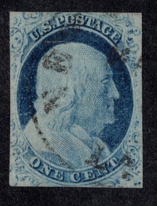 U.S. - 9 -  Very Fine - Used  (recut once top/triple transfer one inverted)