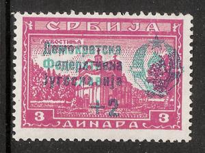 Yugoslavia Sc #159C Mi 451II 5d 3d + 2d MNH 1944