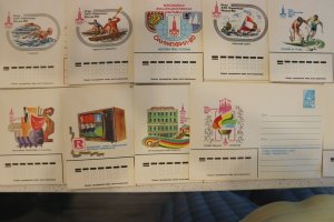 Russian Russia USSR Postal Stationary envelope Lot 24 Olympics 1980 unused Mint