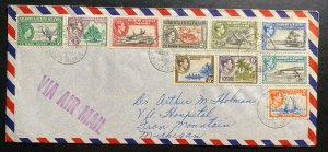 1956 Gilbert & Ellice Island Airmail cover To Iron MT USA King George VI Stamp