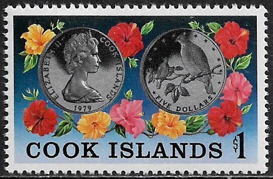 Cook Is #536 MNH Stamp - Bird Coin and Flowers
