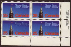 Canada # 740 Plate Block MNH