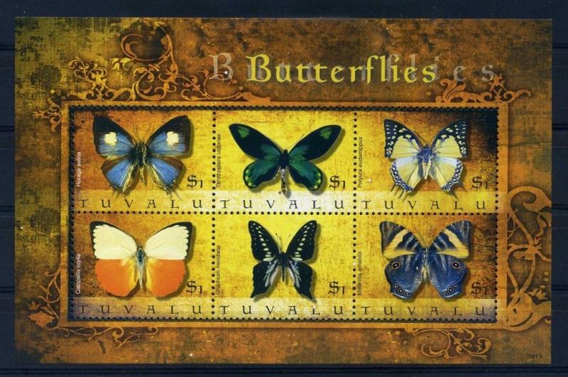 TUVALU SHEET MNH BUTTERFLIES INSECTS