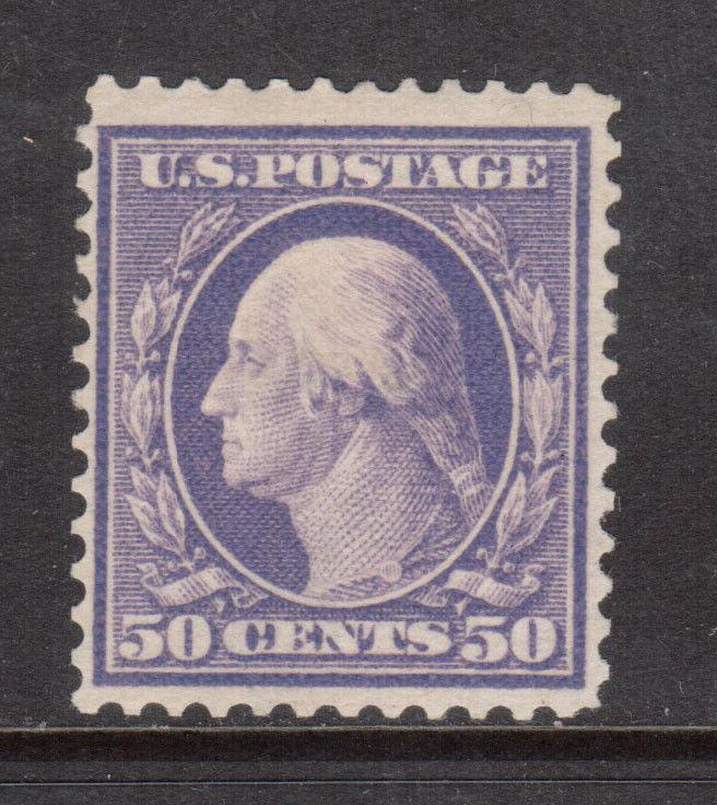 USA #341 Mint Fine - Very Fine Plate Single Original Gum Hinged Gum Disturbance