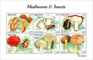 2024 05 - SIERRA LEONE - MUSHROOMS & INSECTS          6V  complet set    MNH **