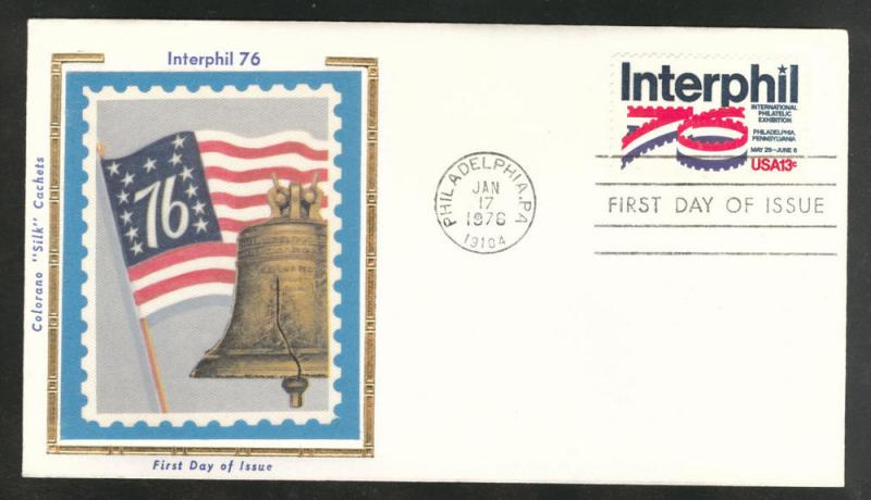 1632 FDC Interphil on COLORANO SILK Cache U/A