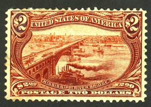 U.S. #293 MINT OG HR ON TOP