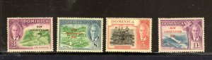 DOMINICA #137-140 1951 NEW CONSTITUTION MINT VF NH O.G