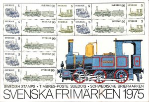 Sweden, complete folder with MNH stamps, year set 1975