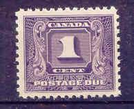 CANADA SC# J6 1930 1c Dark Violet Postage Due Issue  MLH