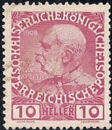 Austria #115 10 H Franz Josef used VF