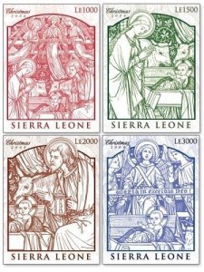Sierra Leone 2008 - Christmas Art - Set of 4 Stamps - Scott #2925-8 - MNH