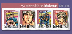 GUINE BISSAU 2015 SHEET JOHN LENNON THE BEATLES SINGERS MUSIC gb15419a