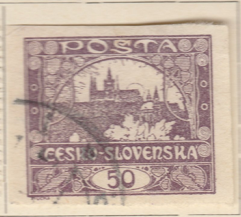 A5P64F35 Czechoslovakia 1919 50h Imperf used