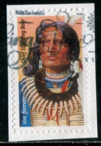 5798 US (63c) Chief Standing Bear SA, used on paper