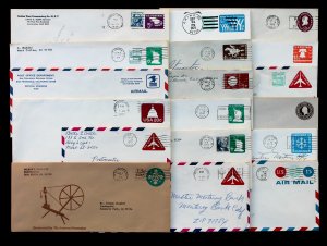 US Stamp Collection 18 Different Postal Stationary Covers Lot of 18 US Covers