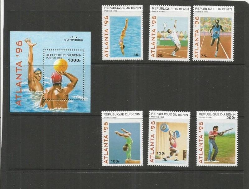 BENIN SCOTT 829-34 AND 835 MNH