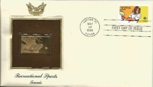 Recreational Sports Tennis Gold FDC; scott 2964