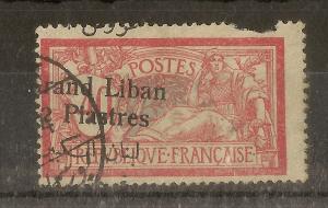 Lebanon 1924 40c Merson Misplaced Surcharge