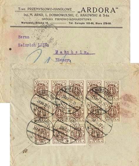 Poland 1922 Postal History