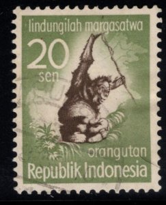 Indonesia Scott 475 Used  Orangutan stamp