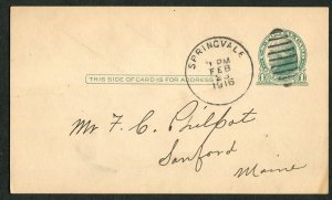1916 Springvale to Sanford ME Postal Card Photographer F.C. Philpot Proofs Reque