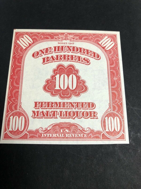 US REA197 1947 100  Beer Stamp XF
