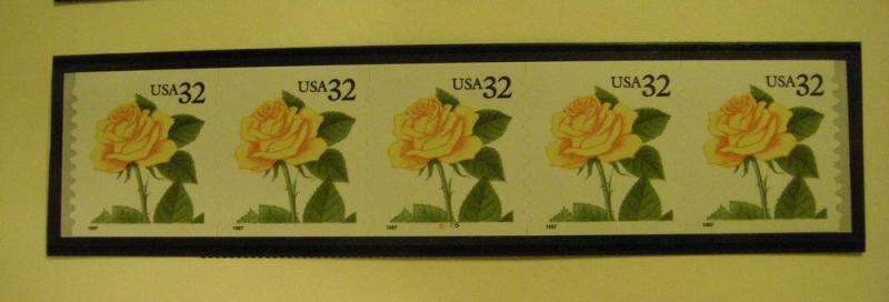 Scott 3054, 32c Yellow Rose, PNC5 #5666, MNH BEAUTY