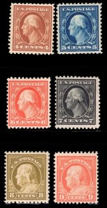 MOMEN: US STAMPS #503-509 MINT OG H/1NH(4c) LOT #84163*