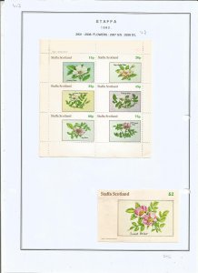 STAFFA - 1982 - Flowers - Sheets - Mint Light Hinged - Private Issue