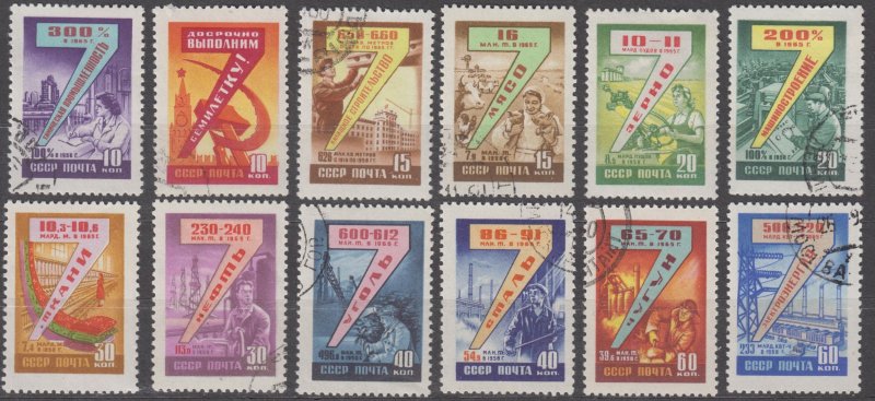 Russia Scott #2244-2255 1959-1960 CTO/MH