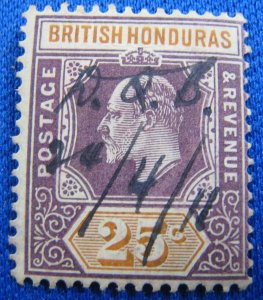 BRITISH HONDURAS 1906  -  SCOTT # 67  USED     (b19)