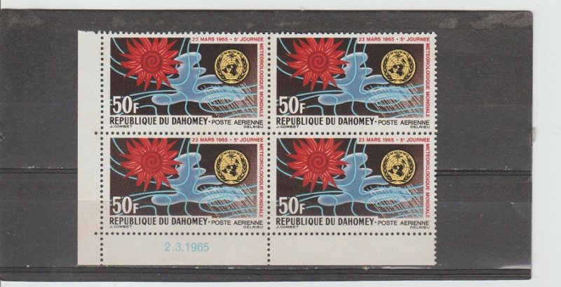 Dahomey  Scott#  C25  MNH  Block of 4  (1965 Weather Map and Symbols)