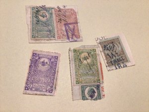 Turkey vintage on piece revenue stamps Ref A19