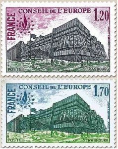 France Council of Europe 1978 MNH Stamps Scott 1O23-1O24 Palace of Europe