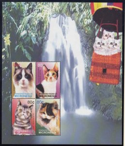 MICRONESIA Sc 570-77 NH 4M/S+4S/S OF 2003 - CATS-DOGS-BIRDS-REPTILES - (JO23)