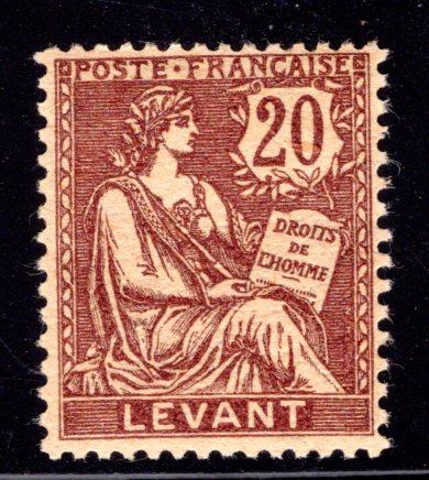 French Offices in Turkey #28, mint hinged