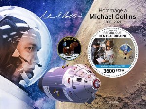 2021/07 - CENTRAL AFRICAN - MICHAEL COLLINS     1V  complet set    MNH ** T