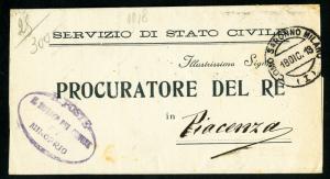 Italy Servizio Di State Rare Early Stamp Cover