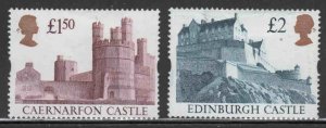 Great Britain #1231-32 ~ Caernarfon/Edinburgh Castles - Unused, HMR, Blemish ...