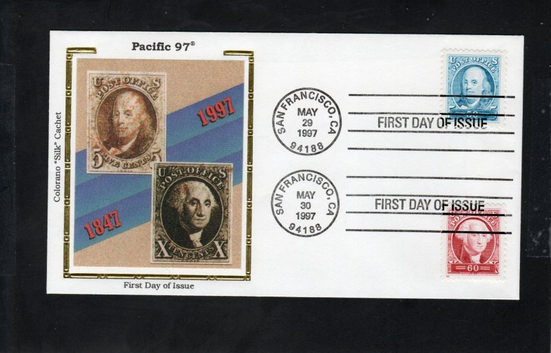 SC# 3139-40 - (32c) - Pacific 97 - Franklin & Washington - First Day Cover