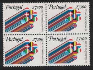 Portugal 25th Anniversary of EEC Block of 4 1982 MNH SG#1867